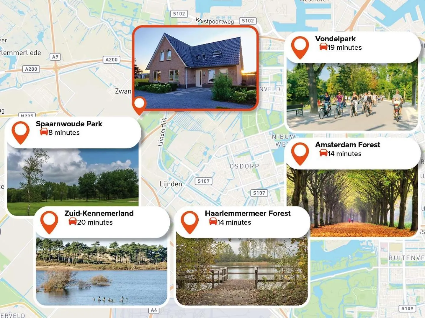 Hébergement de vacances Amsterdam Group Stay - Jacuzzi, Sauna & Cinema Zwanenburg